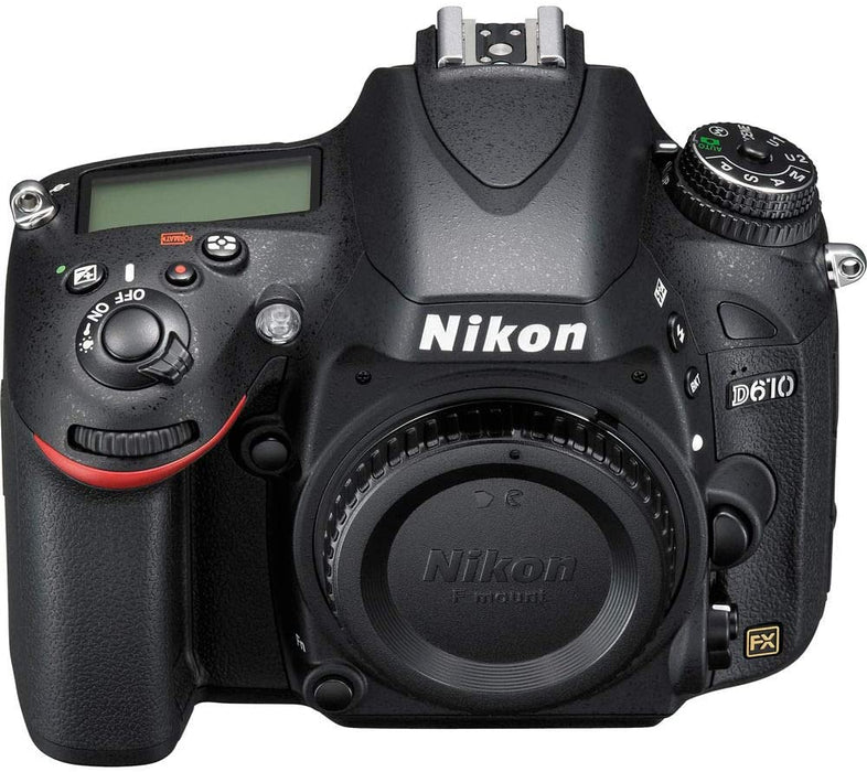 Nikon D610 DSLR Camera - NIKON 24-85MM 2.8-4.0 AFD Lens - NIKON MBD-14 Grip - USB Card Reader - Hand Strap - 64GB SDXC Memory Card - CASE - Cleaning Kit - EN-EL15 Battery - Charger
