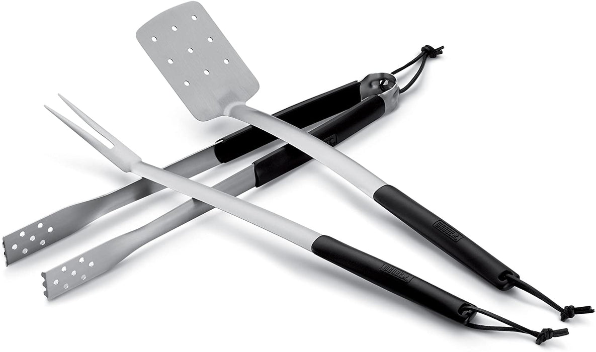 Weber 6682 Essentials Stainless Steel 3Piece Tool Set, Silver