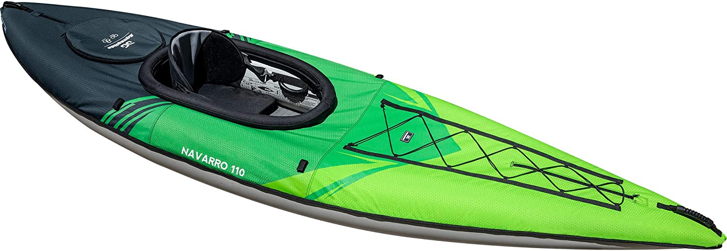 AQUAGLIDE Navarro 110 Convertible Inflatable Kayak with Drop Stitch Floor, Green