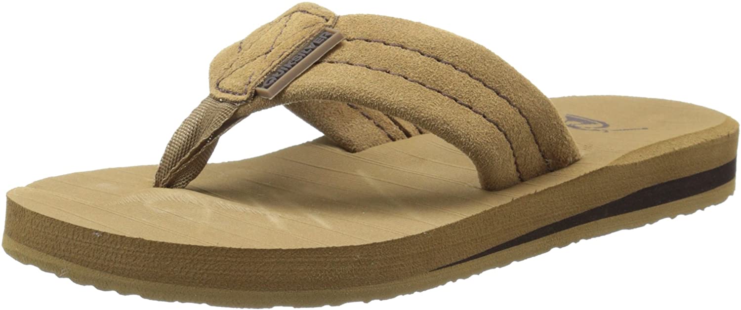 Quiksilver Kids' Carver Suede Youth Flip-Flop Sandal