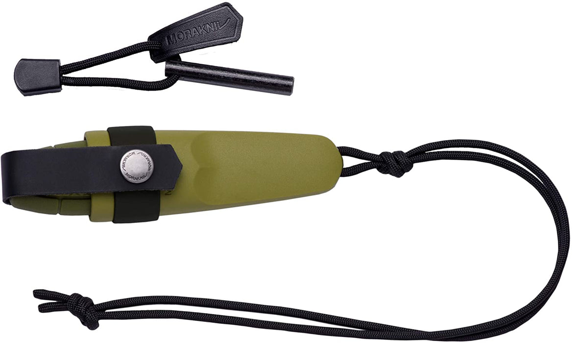Morakniv Eldris Fixed-Blade Pocket-Sized Knife with Sandvik Stainless Steel Blade, Lanyard and Firestarter