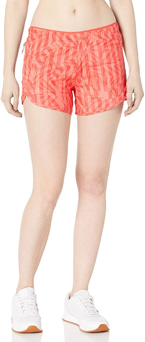 Salomon Women's Standard Agile Short W, Cayenne/Print