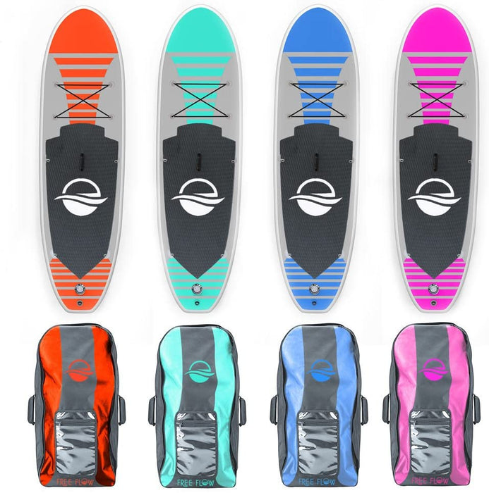 SereneLife Premium Inflatable Stand Up Paddle Board (6 Inches Thick) with SUP Accessories & Carry Bag | Wide Stance, Bottom Fin for Paddling, Surf Control