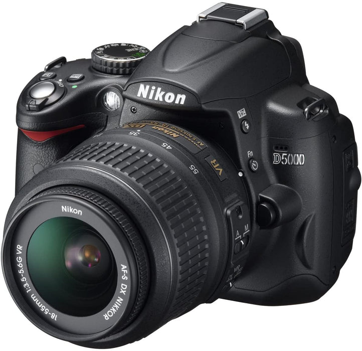 Nikon D5000 DSLR Camera with 18-55mm f/3.5-5.6G VR and 55-200mm f/4-5.6G VR Lenses (OLD MODEL)