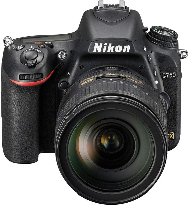 NIKON D750 Digital Camera 24-120mm F/4 VR Lens (International Model) - 128GB - Case - EN-EL15 Battery - Sigma EF530 ST - 17-50 2.8 EX DC OS HSM NIKON - 17-70mm f/2.8-4 DC Macro OS HSM Lens