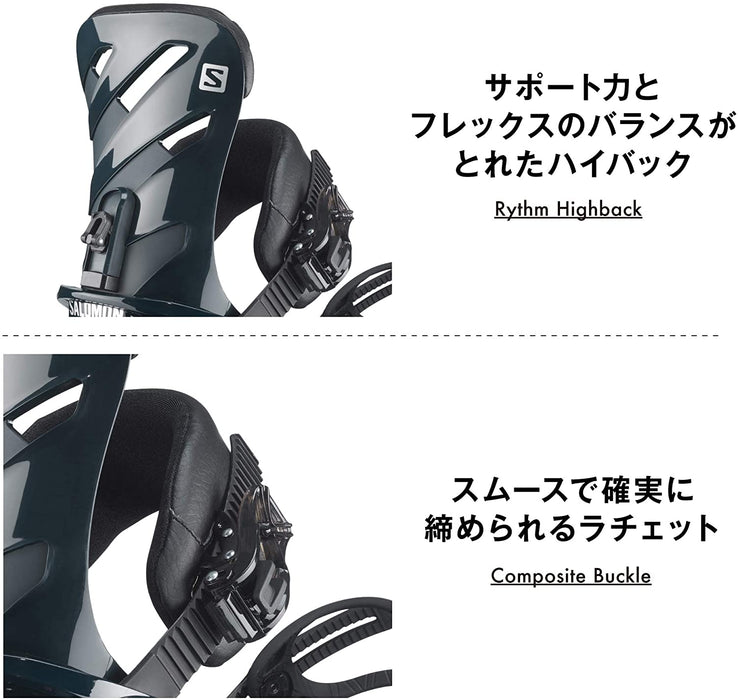 SALOMON L41198700 DEEP TEAL Snowboarding, Men's, Women's, Binding, Binding, RHYTHM Rhythm, 2020-21 Model