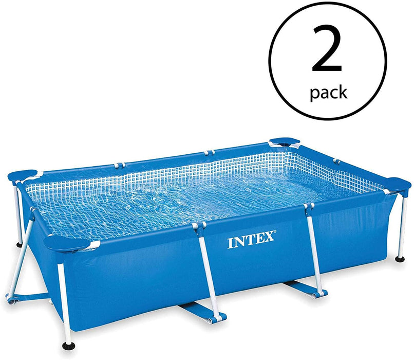 Intex 86" x 59" x 23" Rectangular Above Ground Splash Swimming Pool (2 Pack)