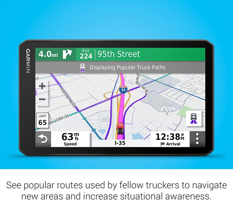 Garmin dezl OTR700, 7-inch GPS Truck Navigator, Easy-to-Read Touchscreen Display, Custom Truck Routing and Load-to-Dock Guidance