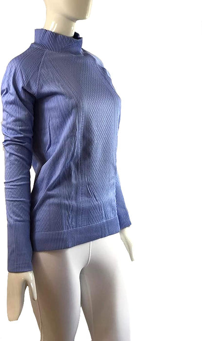 Lululemon Rest Less Mock Neck - HYGB/HYGB (Hydrangea Blue/Hydrangea Blue)