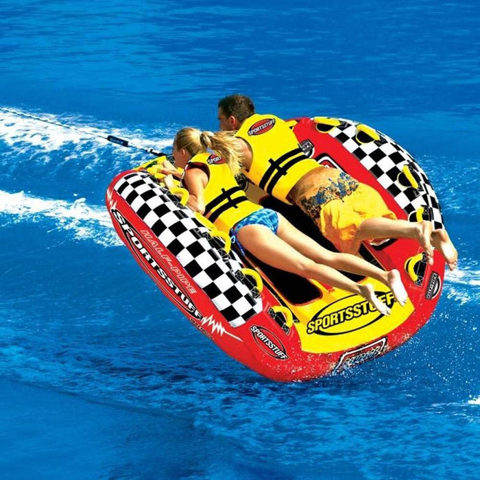 SPORTSSTUFF Half Pipe Rampage Inflatable 2-Rider Towable + Tow Rope | 53-2155