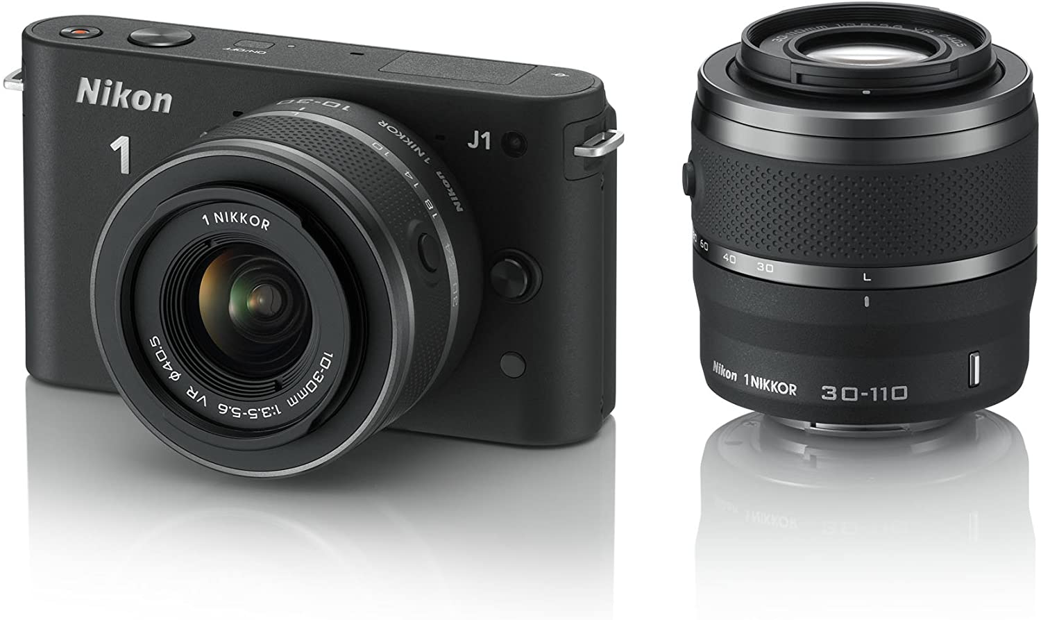 Nikon mirrorless Interchangeable Lens Camera Nikon 1 (Nikonwan) J1 (Jeiwan) Double Zoom kit Black N1 J1WZ BK (Japan Import)