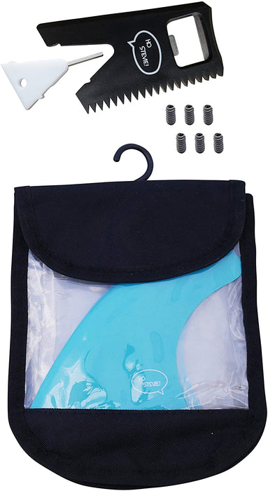 Ho Stevie! Fiberglass Reinforced Polymer Surfboard Fins - Thruster (3 Fins) FCS or Futures Sizes, with Fin Bag, Screws