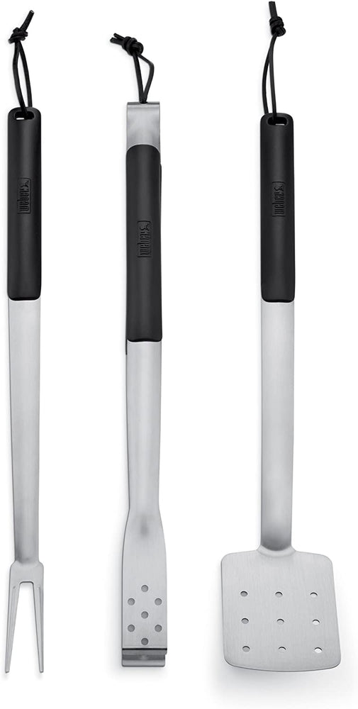 Weber 6682 Essentials Stainless Steel 3Piece Tool Set, Silver