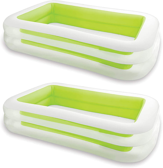 Intex Swim Center 103in x 69in x 22in Outdoor Inflatable Swimming Pool (2 Pack)