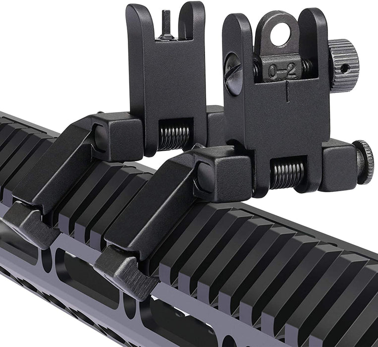 MARMOT 45 Degree Offset Flip Up Sight Low Profile Rapid Transition Front & Rear Iron Sights