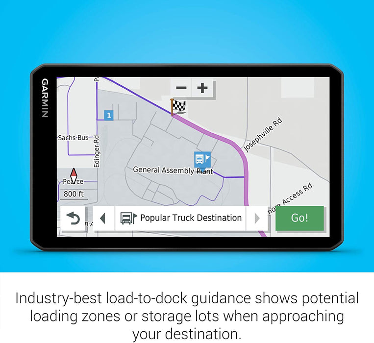 Garmin dezl OTR700, 7-inch GPS Truck Navigator, Easy-to-Read Touchscreen Display, Custom Truck Routing and Load-to-Dock Guidance