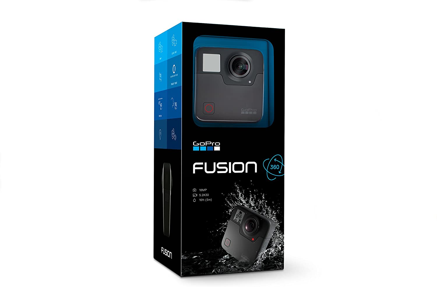 GoPro Fusion - 360 Waterproof Digital VR Camera with Spherical 5.2K HD Video 18MP Photos
