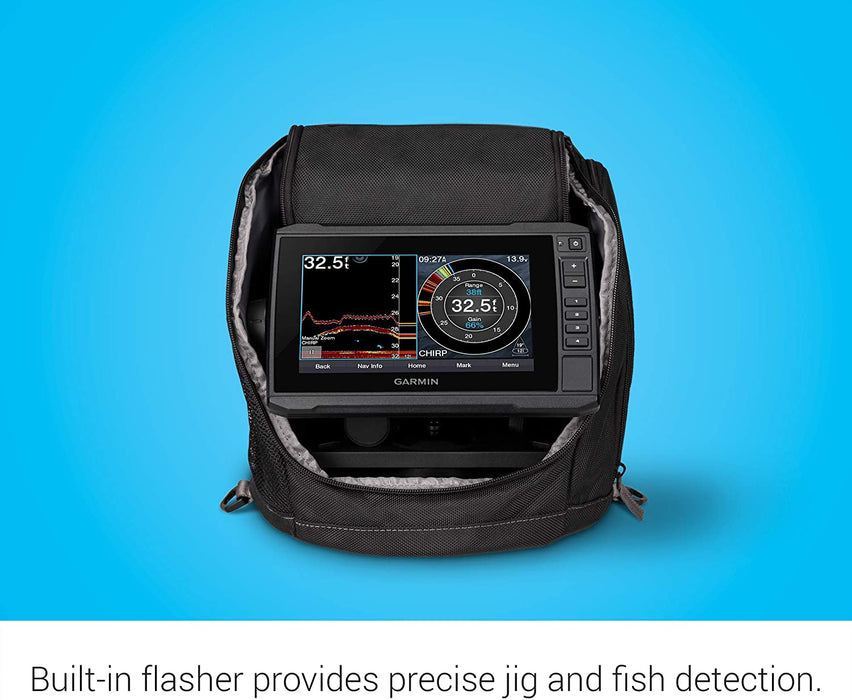 Garmin ECHOMAP UHD 73cv Ice Fishing Bundle, Includes ECHOMAP UHD 73cv Combo and GT10HN-IF Transducer