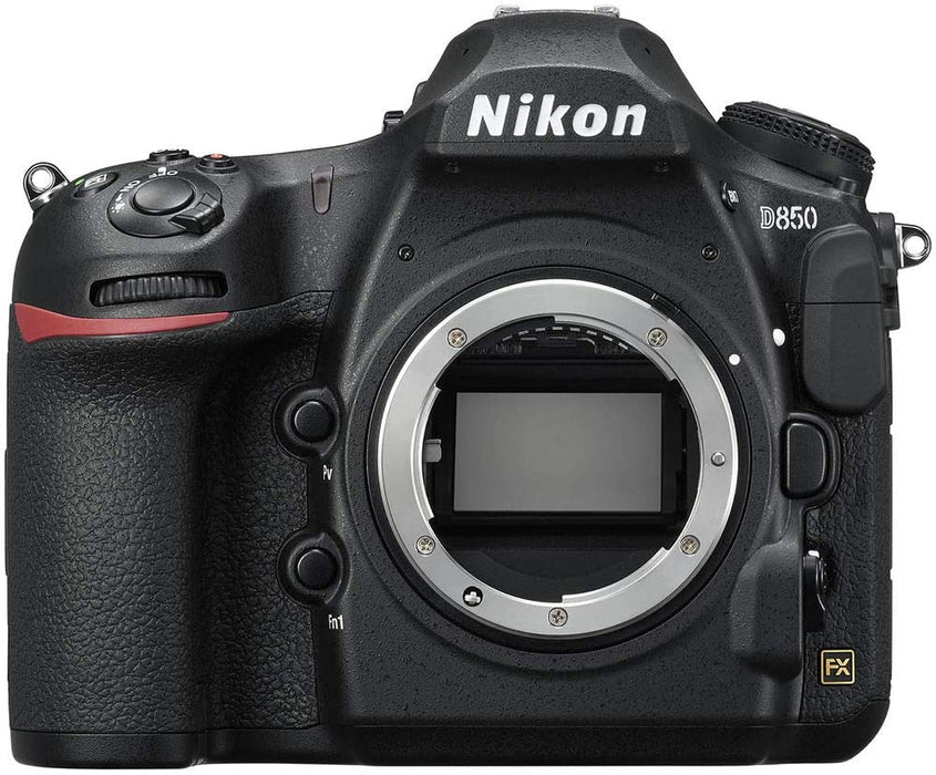Nikon D850 DSLR Camera (Body Only) (International Model) - 128GB - Case - EN-EL15 Battery - Sony 64GB XQD G Series Memory Card - EF530 ST & 35 f/1.4 DG HSM Lens F