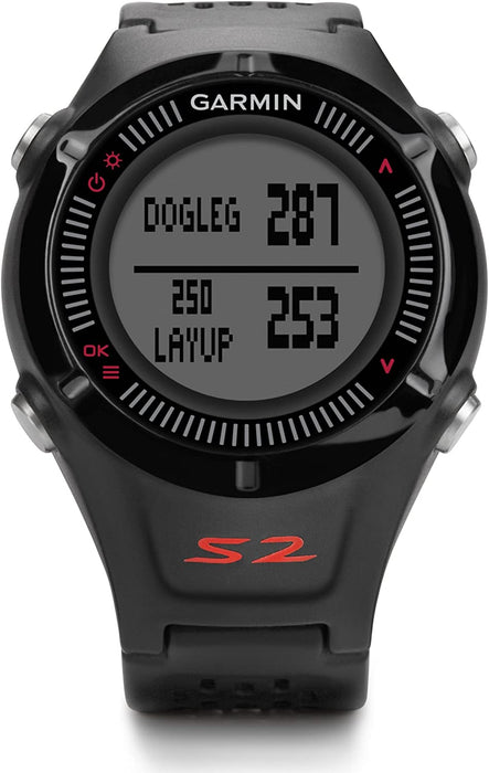Garmin Approach S2 GPS Golf Watch with Worldwide Courses (Black)