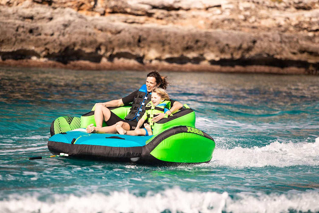 Jobe Binar 2 Person Towable - Blue - Unisex - Just Tow The Rope to one of It's 2-Way Quick Connector Tow Points and find