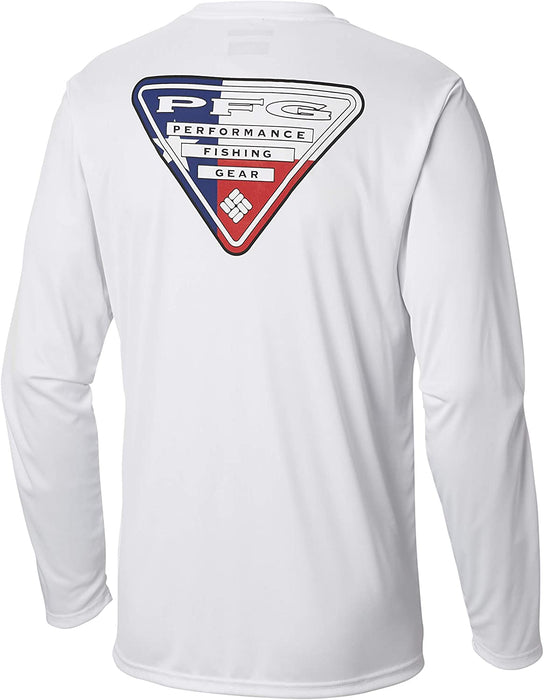 Columbia Men's Terminal Tackle PFG State Triangle Long Sleeve, Moisture Wicking