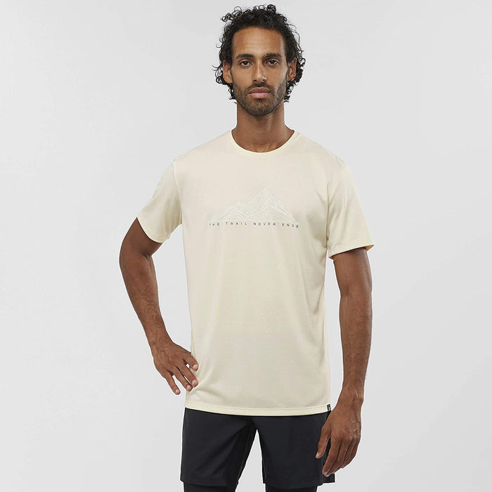 Salomon Men's Standard Agile Graphic TEE M, alloy/Heather