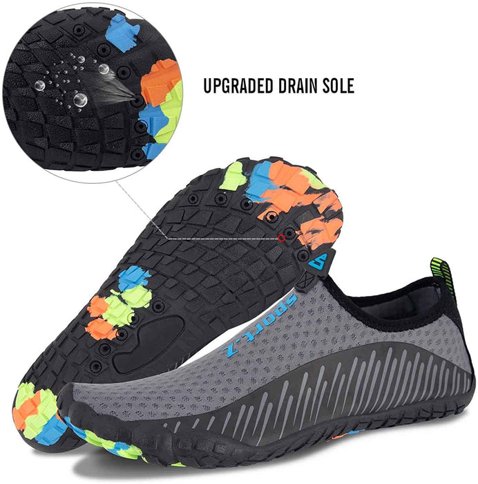 Mens Water Shoes Quick Dry Beach Swim Shoes Barefoot Pool Aqua Socks Shoes for Surf Diving Outdoor Hiking Walking Water Sport