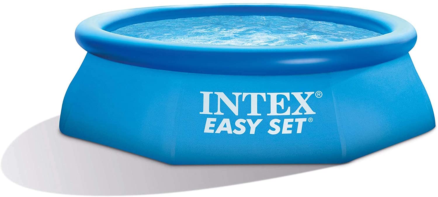 Intex 8ft x 2.5ft Easy Set Inflatable Swimming Pool with Filter Pump, Blue