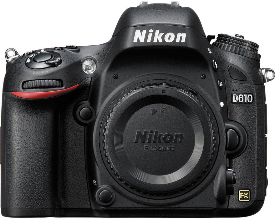 Nikon D610 DSLR Camera - NIKON 24-85MM 2.8-4.0 AFD Lens - NIKON MBD-14 Grip - USB Card Reader - Hand Strap - 64GB SDXC Memory Card - CASE - Cleaning Kit - EN-EL15 Battery - Charger