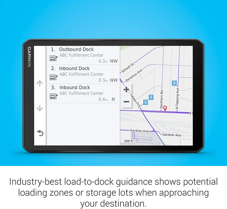 Garmin dezl OTR700, 7-inch GPS Truck Navigator, Easy-to-Read Touchscreen Display, Custom Truck Routing and Load-to-Dock Guidance