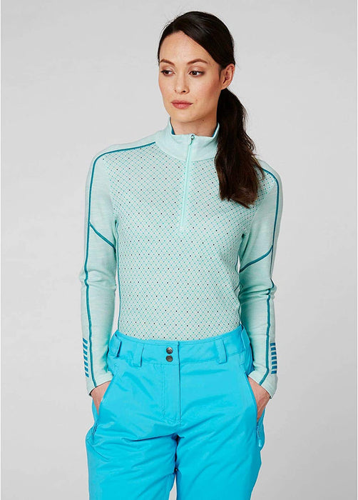 Helly-Hansen W Hh LIFA Merino Wool Graphic 1/2 Zip Baselayer Top