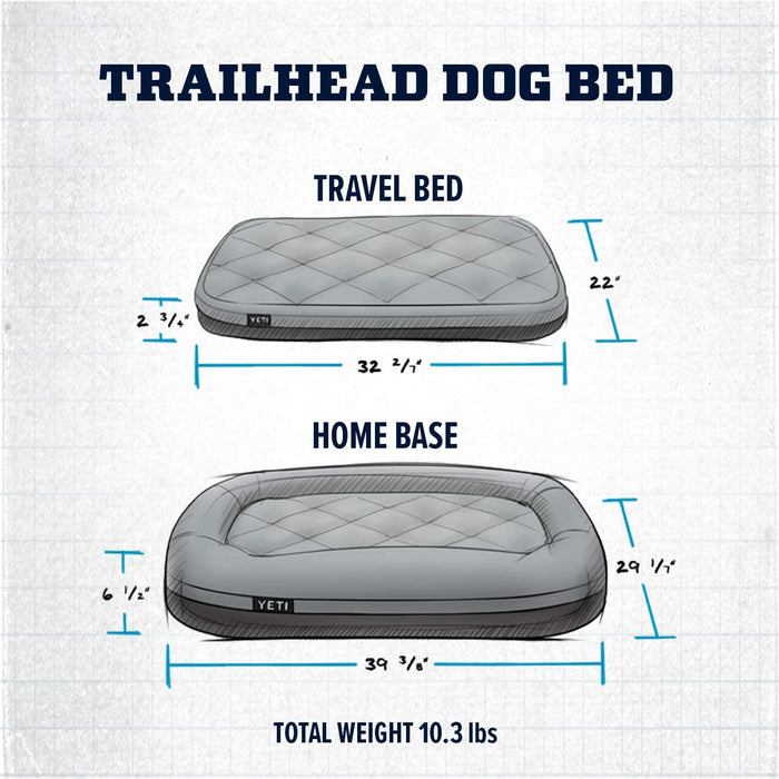 YETI Trailhead Two-in-One Dog Bed, Charcoal