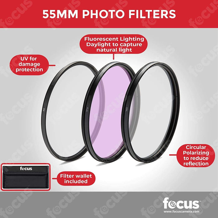 Nikon D5600 24.2MP DSLR Camera with 18-55mm and 70-300mm Lenses Bundled with 64GB SD Card, Filters