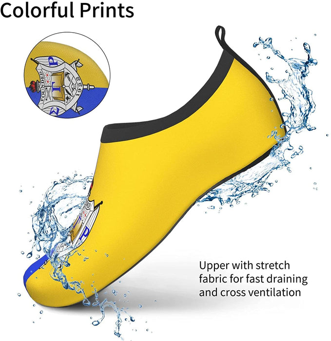 ZHUOBAIL S-ig_ma G_am-m_a R-ho 1922 SGR Sisterhood Water Shoes Barefoot Aqua Yoga Socks Quick-Dry Beach Swim Surf Shoes Slip-on for Men Women 44/45