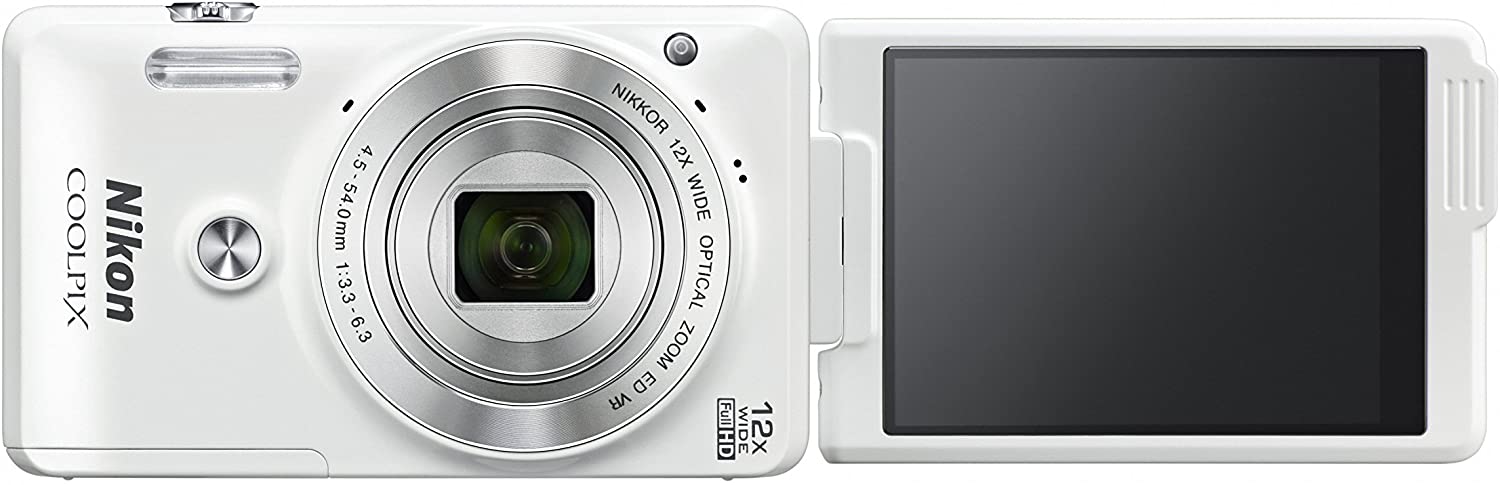 Nikon COOLPIX S6900 16MP Digital Camera with 12x Zoom, Natural White (International Version, No Warranty)
