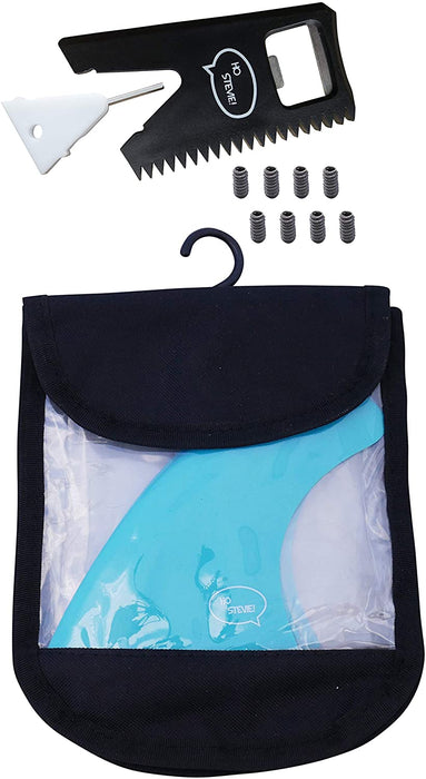 Ho Stevie! Fiberglass Reinforced Polymer Surfboard Fins - Quad (4 Fins) FCS or Futures Sizes, with Fin Bag, Screws