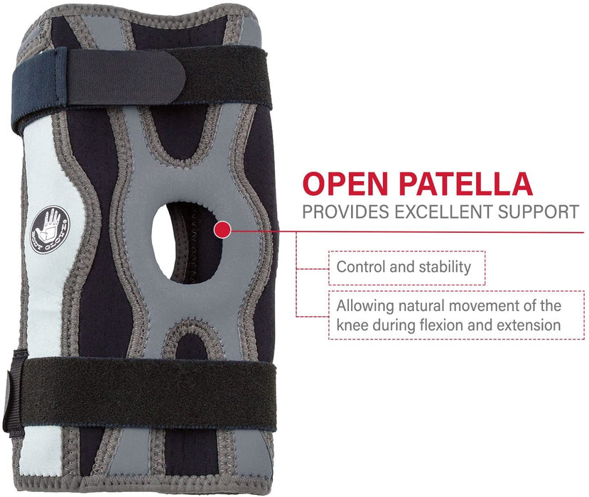 Body Glove Sports Wrap Knee Brace - Injury Prevention Removable Bilateral Hinges - Knee Wrap Supports Mild ACL, PCL, MCL Sprains - Patella and Meniscus Tear Pain Relief (Green