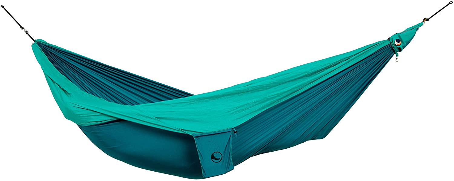 Ticket to the Moon Fair Trade & Handmade 1-2 Person King Size Lightweight Hammock for Traveling, Camping and Everyday Use, XXL, only 700g, Parachute-Silk, Set-Up < 1 min.