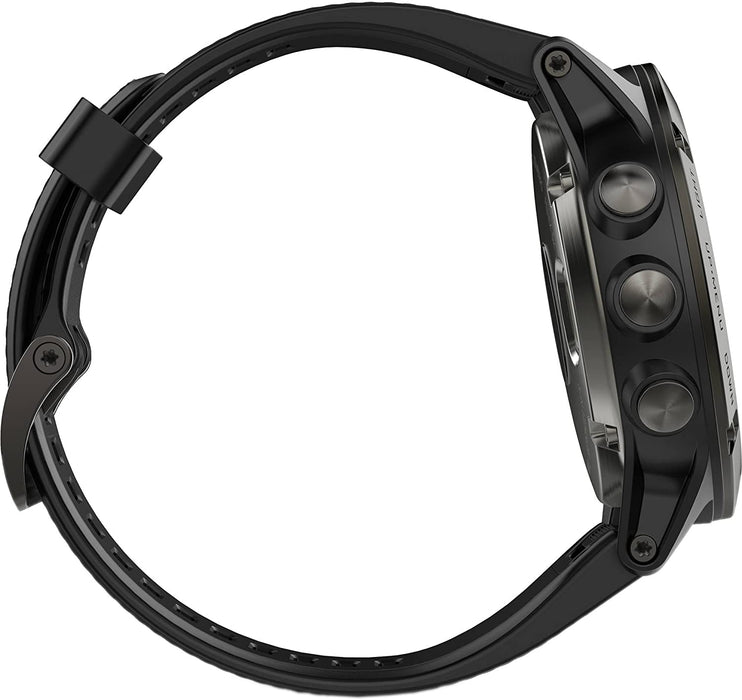 Garmin Fenix 5X Sapphire Slate Gray with Black Band, One Size