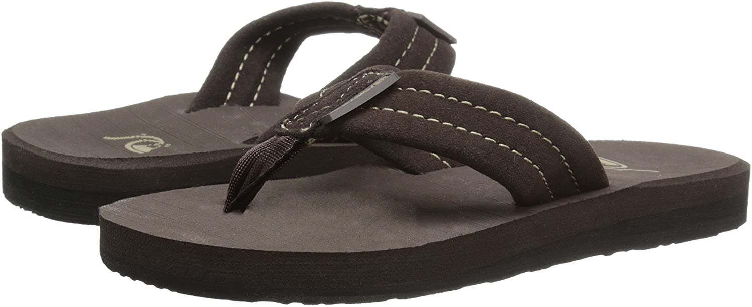 Quiksilver Kids' Carver Suede Youth Flip-Flop Sandal