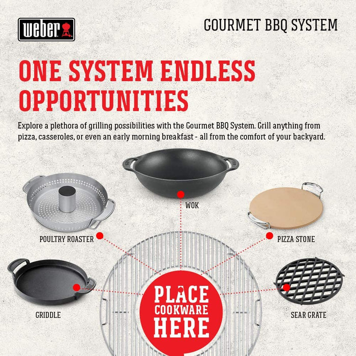 Weber 8835 Gourmet BBQ System Hinged Cooking Grate