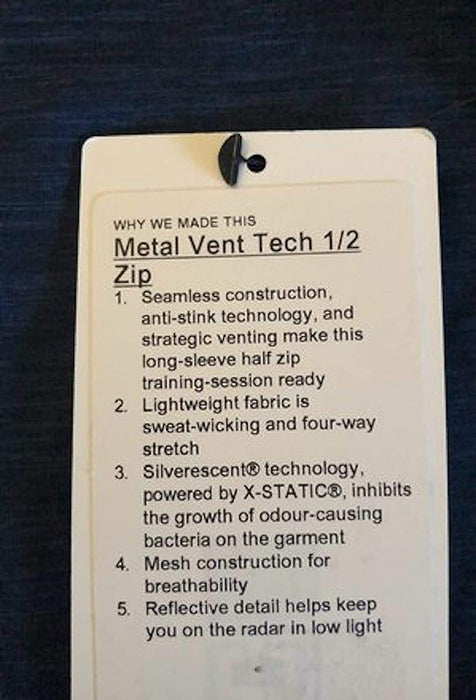 Lululemon Metal Vent TECH 1/2 Zip - MINB/NUNY (Mineral Blue/Nautical Navy) (S)