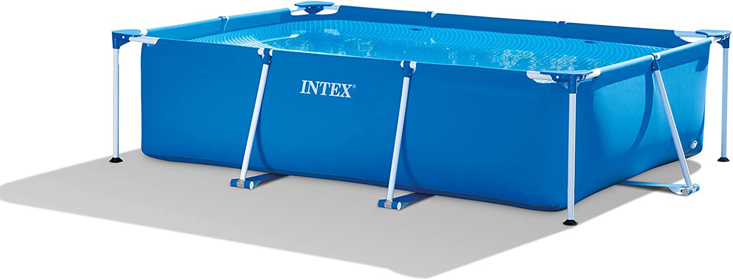 Intex 86" x 23" Rectangular Frame Above Ground Outdoor Child Safe Splash Swimming Pool