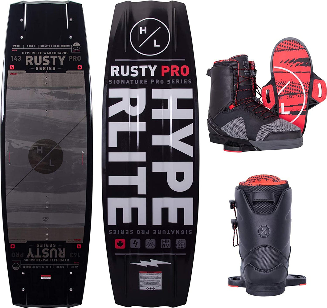 Hyperlite Rusty Pro Mens Wakeboard W/Team X Bindings