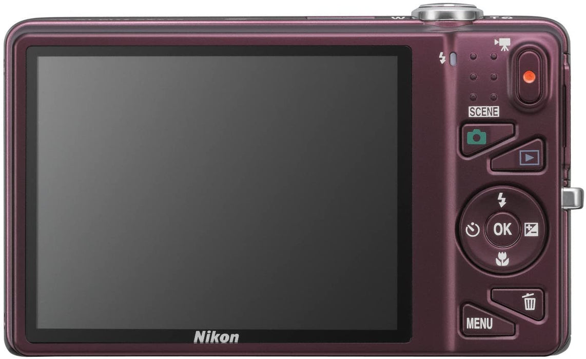 Nikon COOLPIX S5200 Wi-Fi CMOS Digital Camera with 6x Zoom Lens (Plum) (OLD MODEL)