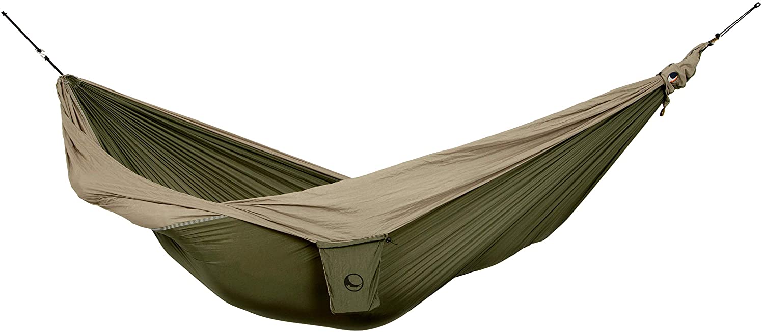 Ticket to the Moon Fair Trade & Handmade 1-2 Person King Size Lightweight Hammock for Traveling, Camping and Everyday Use, XXL, only 700g, Parachute-Silk, Set-Up < 1 min.