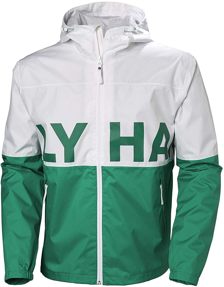 Helly-Hansen Men's Amaze Waterproof Outdoor Rain Jacket with Hood, White, Medium