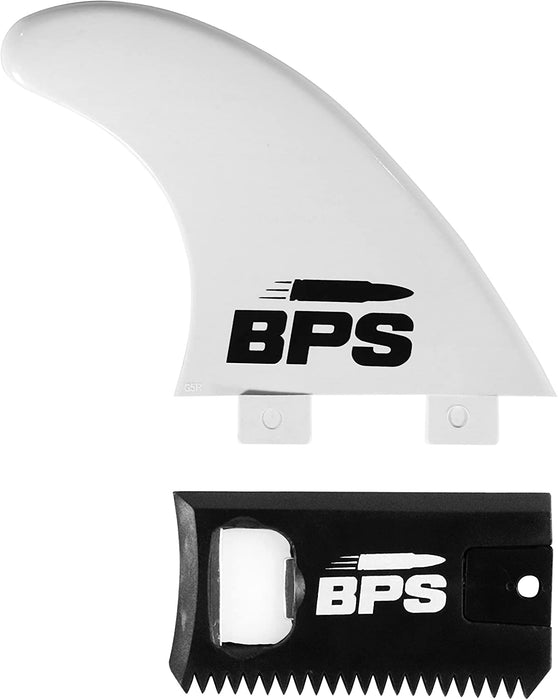 BPS Fiberglass Reinforced Surboard Fins - 3 Thruster Fins Set (FCS G5 M5 Style) Future Fins