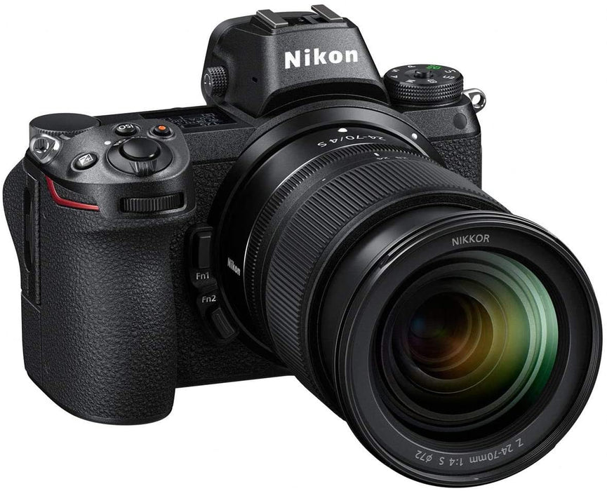 Nikon Z6 FX-Format Mirrorless Digital Camera w/NIKKOR Z 24-70mm f/4 S Lens, Complete Bundle with FTZ Mount Adapter, 64GB XQD Card, 2 Extra Battery and Accessories